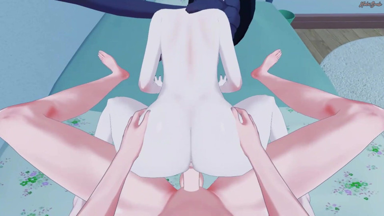 Hentai Smash: Mengongkek hu Tao gaya doggy dari sudut pandangan pertama awak -...