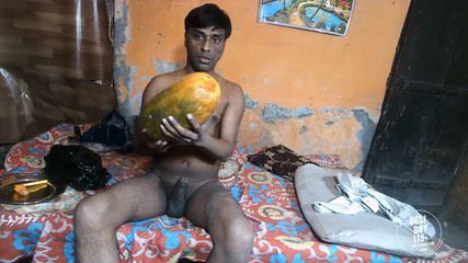 Desiboy110Ankit: Boy Fuck Papaya Boy Masturbation and Papaya Fuck New Porn