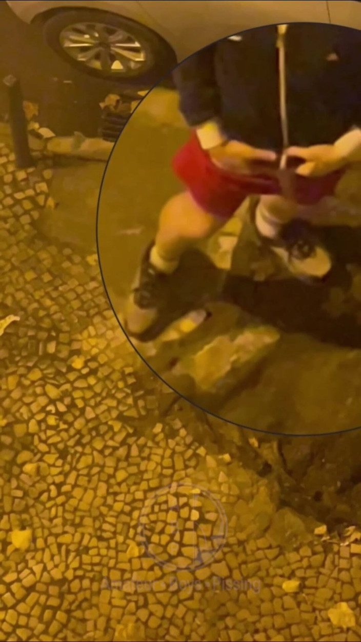 AmateurBoysPissing: Amateur-junge Beim Pinkeln Auf Der Straße Erwischt