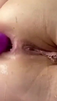 Nikoletta Fuck Her Ass Bid Pink Dildo