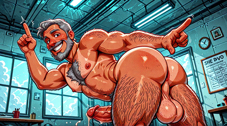 Erotic Man: 卧室数字艺术中的男人裸体