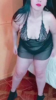 Kelly, in Sexy Black Lingerie, Dances for You, My Love