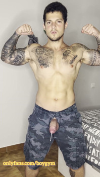 My Big Cock Cums in Military Outfit! with No Touch