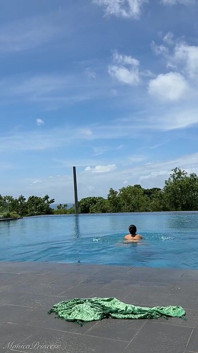 Teasing at the Pool in Micro Bikini, Swimming