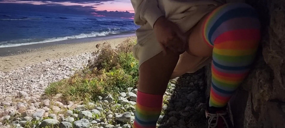 TheloveStory: Hot squirting with a beautiful view from the balcony in...