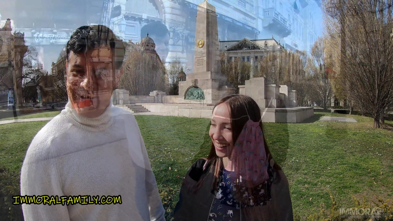 Immoral Family: Kate Quinn, touriste russe pettie, squirte et reçoit un creampie...