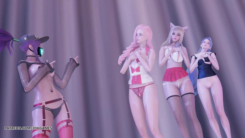 3D-Hentai Games: [MMD] T ara - BunnyStyle naked dance Ahri Kaisa Seraphine sexy...