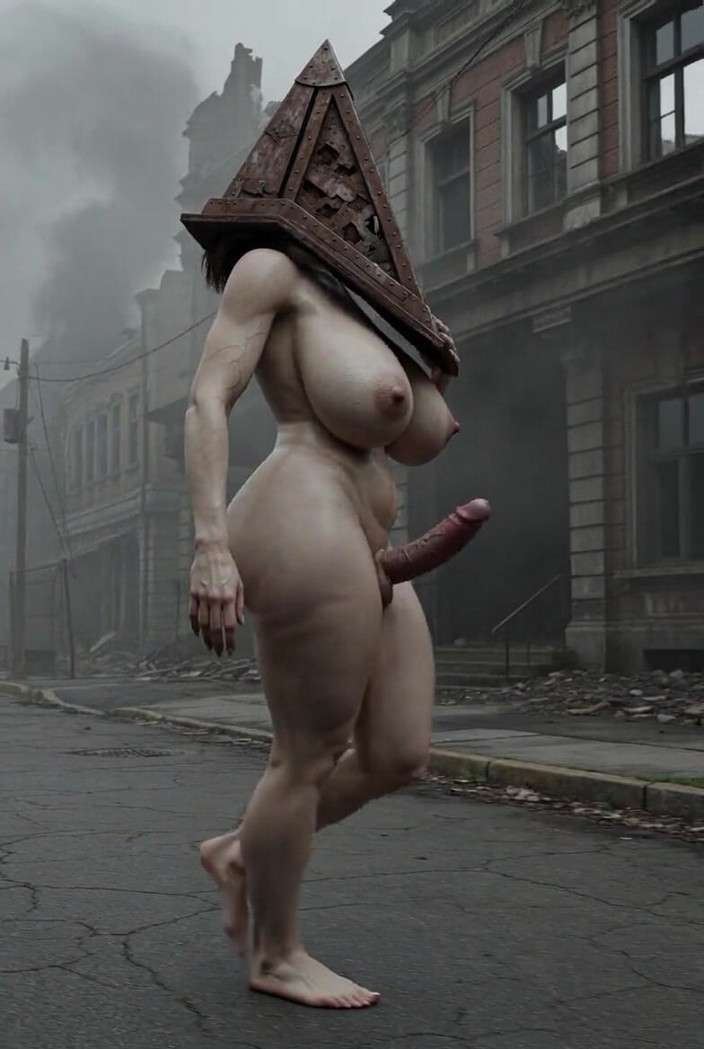 L6RD7BLU3 Transgender AI: Hardcore Big Breast Pyramid Head From Silent Hill with a...