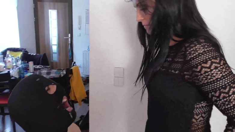 Femdom Austria: Spitting on two of their slaves