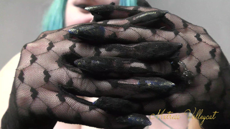 Mxtress Valleycat: Menyembah sarung tangan Gothic