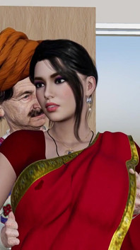 Desi indiana Meena Bhabhi godeva del sesso con suo suocero