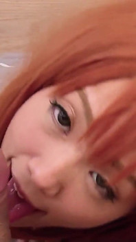 Petite Redhead Coslay Girl Get Uncensored JAV Deep Cum Inside Fuck in Japan
