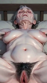 90 Year Old Granny Hairy Pussy in Bondage - Desperate for Creampie After Many Years