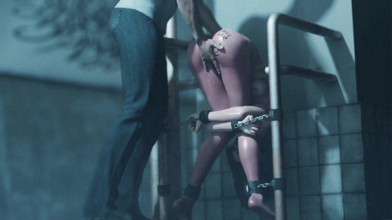 Velvixian 3D: Ada Wong в бондаже в ванной