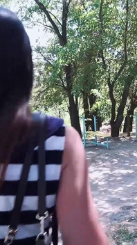 Petite Teen Gets Risky Outdoor Anal in the Park - Almost Caught!