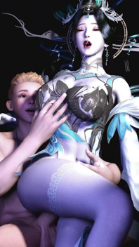 3D Big Boobs Cosplay Model Cheating with Young Big Cock