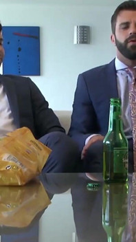 MENATPLAY - Latin in suit Hector de Silva anal fucks colleague