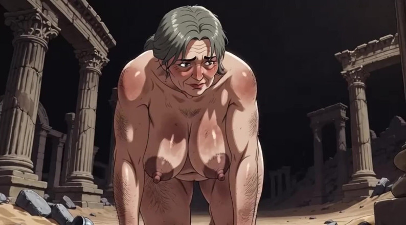 AI Porn: 艾成熟美女在尘土飞扬的古老场地