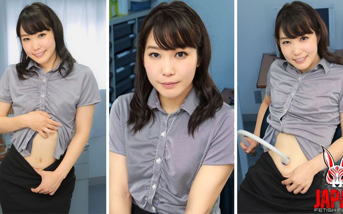 Japan Fetish Fusion: Yui Kasugano ile ofiste göbek deliği temizleme ateşi yakıyor