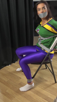 Latina in: Hockey Team Member Taped up to a Chair and Tape Gagged! (4k)