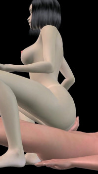 Porno animat 3D - fată frumoasă călărind pula unui bărbat asiatic în pizdă și cur
