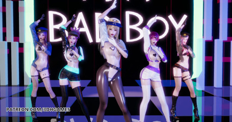 3D-Hentai Games: Red Velvet - Zły chłopiec strip dance, Ahri, Akali, Kaisa, Evelynn,...