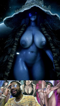 Thicc Caked Out Big Milky Breast Ass Ranni Struts with Her Tasty Bald Pussy Out