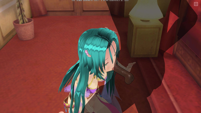 H3DC: 3d hentai chica con cabello azul toca su coño y...