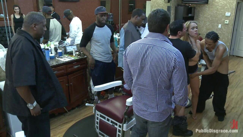 Public Disgrace by Kink: Little Barbershop of Whore: a Shave and a Haircut, Two...