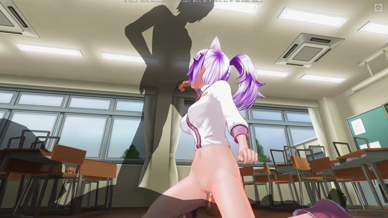 H3DC: 3D HENTAI Universitária chupa e cavalga o pau da amiga