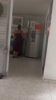 Keilimar curăță casa în timp ce iubitul ei plictisit încearcă să o convingă să-i sugă pula, dar în cele din urmă se întâmplă ceva nebun