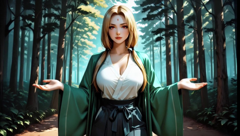 Sdanimacionescol: Tsunade Jiraiya, дикий секс у лісі та онсен, мінет, глибокий мінет, великі груди блондинки ніндзя тундзя, смоктання члена, жорсткий анальний онсен, вода ca