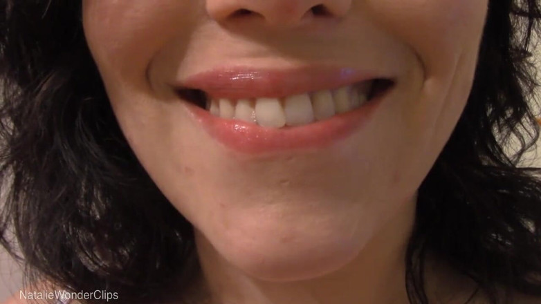 Natalie Wonder: Glossy lips so wet &amp; juicy - dirty talking lips tease