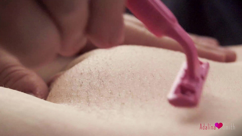 Adalina Smith: Slow-motion Romantic Pussy Shaving and Touching