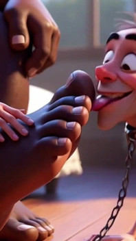 Submissive Man Grovels and Licks His Dominant Wife's Feet