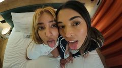 Lesbian Sex with My Friend and Threesome with Her Boyfriend