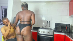 Real Queen Diva: Step Son Couldn't Refuse Fucking Step Mom in Kitchen