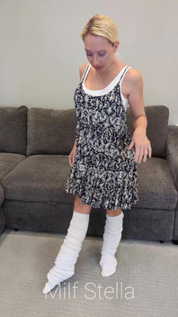 Doubled up Slouch Socks in a Dress