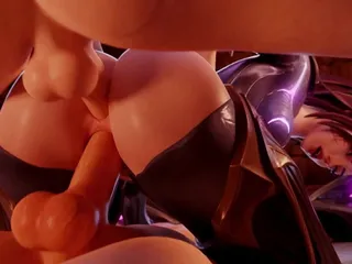 Lol Kaisa Animație sex în trei muie și ejaculare înăuntru dublă porno 3D hentai violet lumini color Edit Smixix