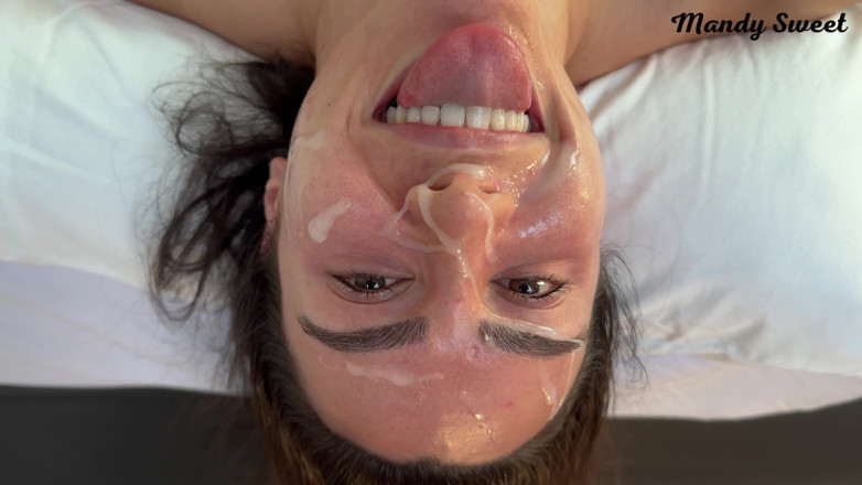 Mandy Sweet studio: Hluboké šukání do krku a sperma na obličeji
