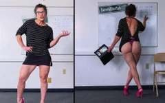 Maestra de 43 - bragas tabú en el aula