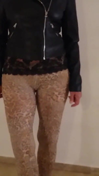 Grandma Is Sexy in Her Leopard Leggings