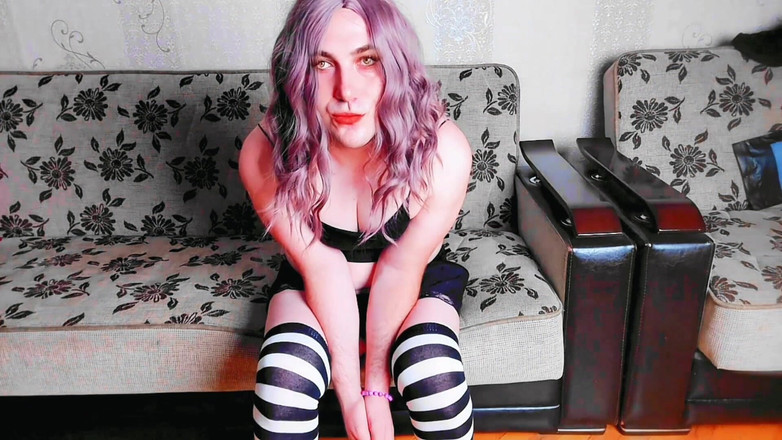 Kitty_Cross: Pre leche en la masturbación, ladyboy polla dulce candy babe...