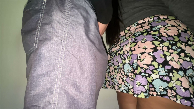 CoupleOfHotSins: Risky! Big-assed Woman Touching a Stranger's Cock.