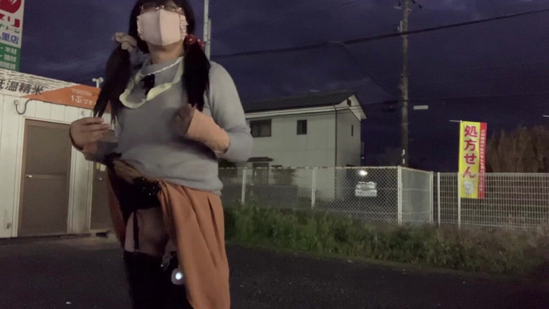 megu2002: Posa del cane Independent Training No32 durante una passeggiata notturna