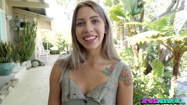 Spankmonster: Teen freche nachbarin chanel grey, magisch köstlichen muschi-creampie
