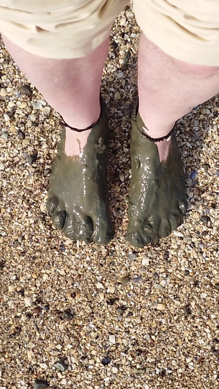 Footfetish: ホルマージエルの海岸の干潟での短い試験