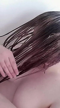 Shower Hair Brushing