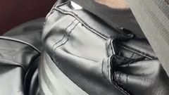 Leather Micro Skirt Stocking and Bitch Collar