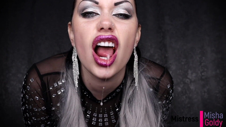 Goddess Misha Goldy: Goddess Spit Worship and Spit Humiliation for Loser!